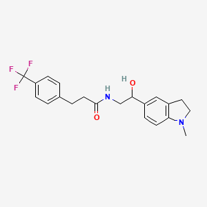 N-(2-hydroxy-2-(1-methylindolin-5-yl)ethyl)-3-(4-(trifluoromethyl)phenyl)propanamide