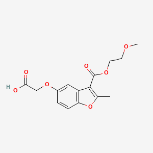 molecular formula C15H16O7 B2911279 ({3-[(2-Methoxyethoxy)carbonyl]-2-methyl-1-benzofuran-5-yl}oxy)acetic acid CAS No. 302551-89-9