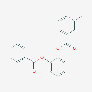 molecular formula C22H18O4 B291129 2-[(3-Methylbenzoyl)oxy]phenyl 3-methylbenzoate 
