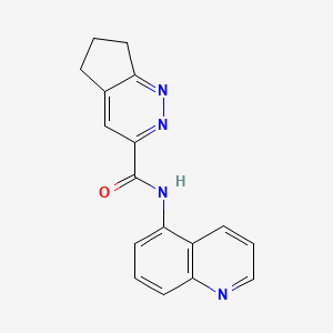 molecular formula C17H14N4O B2911299 N-Quinolin-5-yl-6,7-dihydro-5H-cyclopenta[c]pyridazine-3-carboxamide CAS No. 2415599-79-8