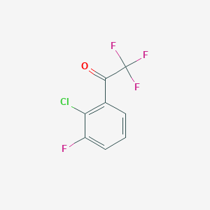 molecular formula C8H3ClF4O B2911301 1-(2-Chloro-3-fluorophenyl)-2,2,2-trifluoroethanone CAS No. 1824273-10-0