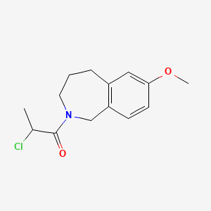 2-Chloro-1-(7-methoxy-1,3,4,5-tetrahydro-2-benzazepin-2-yl)propan-1-one