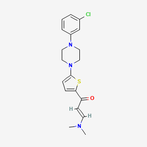 molecular formula C19H22ClN3OS B2911327 (E)-1-{5-[4-(3-chlorophenyl)piperazino]-2-thienyl}-3-(dimethylamino)-2-propen-1-one CAS No. 692287-76-6