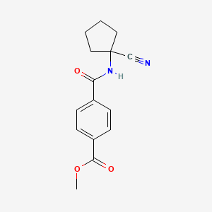 molecular formula C15H16N2O3 B2911328 Methyl 4-[(1-cyanocyclopentyl)carbamoyl]benzoate CAS No. 1797807-10-3