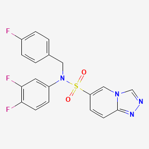 N-(3,4-difluorophenyl)-N-(4-fluorobenzyl)[1,2,4]triazolo[4,3-a]pyridine-6-sulfonamide