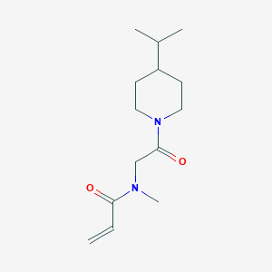 N-Methyl-N-[2-oxo-2-(4-propan-2-ylpiperidin-1-yl)ethyl]prop-2-enamide