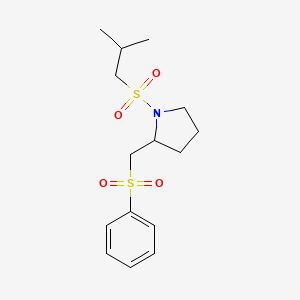 1-(Isobutylsulfonyl)-2-((phenylsulfonyl)methyl)pyrrolidine