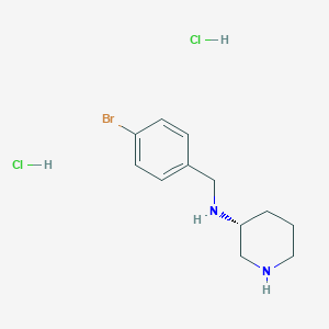 molecular formula C12H19BrCl2N2 B2911344 (R)-N-[(4-Bromophenyl)methyl]piperidin-3-amine dihydrochloride CAS No. 1286208-87-4