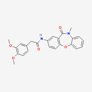 2-(3,4-dimethoxyphenyl)-N-(10-methyl-11-oxo-10,11-dihydrodibenzo[b,f][1,4]oxazepin-2-yl)acetamide