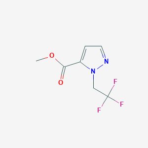 molecular formula C7H7F3N2O2 B2911349 Methyl 1-(2,2,2-trifluoroethyl)-1H-pyrazole-5-carboxylate CAS No. 1260379-23-4