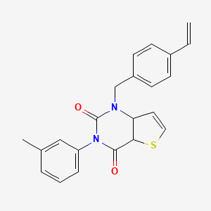 1-[(4-ethenylphenyl)methyl]-3-(3-methylphenyl)-1H,2H,3H,4H-thieno[3,2-d]pyrimidine-2,4-dione