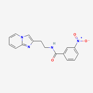molecular formula C16H14N4O3 B2911360 N-(2-imidazo[1,2-a]pyridin-2-ylethyl)-3-nitrobenzamide CAS No. 868977-52-0
