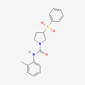 B2911362 3-(phenylsulfonyl)-N-(o-tolyl)pyrrolidine-1-carboxamide CAS No. 1705770-64-4