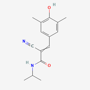 molecular formula C15H18N2O2 B2911379 2-cyano-3-(4-hydroxy-3,5-dimethylphenyl)-N-(propan-2-yl)prop-2-enamide CAS No. 868232-00-2