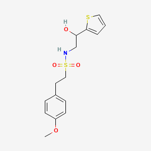 N-(2-hydroxy-2-(thiophen-2-yl)ethyl)-2-(4-methoxyphenyl)ethanesulfonamide