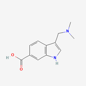 molecular formula C12H14N2O2 B2911386 3-[(dimethylamino)methyl]-1H-indole-6-carboxylic acid CAS No. 1071913-61-5
