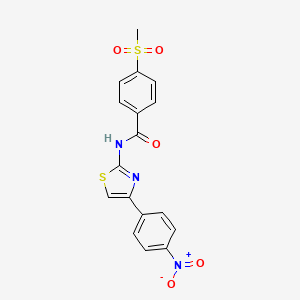 4-(methylsulfonyl)-N-(4-(4-nitrophenyl)thiazol-2-yl)benzamide