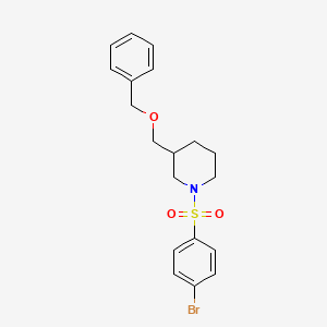 molecular formula C19H22BrNO3S B2911391 3-((Benzyloxy)methyl)-1-((4-bromophenyl)sulfonyl)piperidine CAS No. 1251611-64-9