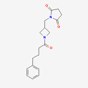 1-{[1-(4-Phenylbutanoyl)azetidin-3-yl]methyl}pyrrolidine-2,5-dione