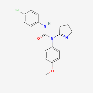 molecular formula C19H20ClN3O2 B2911403 3-(4-chlorophenyl)-1-(3,4-dihydro-2H-pyrrol-5-yl)-1-(4-ethoxyphenyl)urea CAS No. 886902-49-4
