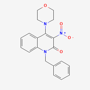 molecular formula C20H19N3O4 B2911426 1-benzyl-4-(morpholin-4-yl)-3-nitroquinolin-2(1H)-one CAS No. 433318-75-3