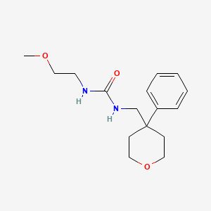 molecular formula C16H24N2O3 B2911450 1-(2-methoxyethyl)-3-((4-phenyltetrahydro-2H-pyran-4-yl)methyl)urea CAS No. 1207020-47-0