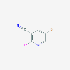 molecular formula C6H2BrIN2 B2911457 5-Bromo-2-iodo-pyridine-3-carbonitrile CAS No. 1346540-97-3