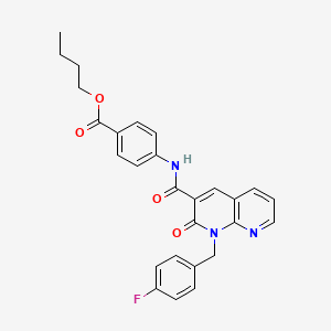 Butyl 4-(1-(4-fluorobenzyl)-2-oxo-1,2-dihydro-1,8-naphthyridine-3-carboxamido)benzoate