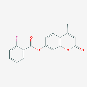 molecular formula C17H11FO4 B291146 4-methyl-2-oxo-2H-chromen-7-yl 2-fluorobenzoate 