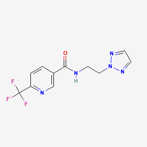 molecular formula C11H10F3N5O B2911462 N-(2-(2H-1,2,3-triazol-2-yl)ethyl)-6-(trifluoromethyl)nicotinamide CAS No. 2097898-16-1