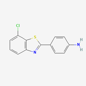 molecular formula C13H9ClN2S B2911465 4-(7-Chloro-1,3-benzothiazol-2-yl)aniline CAS No. 1096285-07-2