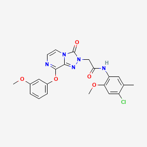 3-(4-{2-[(5-chloro-2-methylphenyl)amino]-2-oxoethyl}-3-oxo-3,4-dihydroquinoxalin-2-yl)-N-isobutylpropanamide