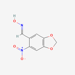 N-[(6-nitro-2H-1,3-benzodioxol-5-yl)methylidene]hydroxylamine