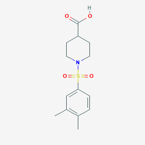 molecular formula C14H19NO4S B2911523 1-[(3,4-Dimethylphenyl)sulfonyl]piperidine-4-carboxylic acid CAS No. 727983-31-5
