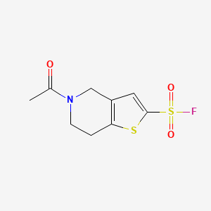 molecular formula C9H10FNO3S2 B2911528 5-Acetyl-6,7-dihydro-4H-thieno[3,2-c]pyridine-2-sulfonyl fluoride CAS No. 2137999-38-1