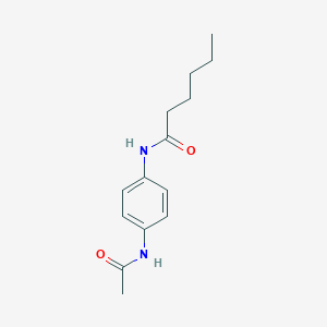 molecular formula C14H20N2O2 B291153 N-[4-(acetylamino)phenyl]hexanamide 