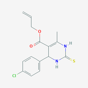 molecular formula C15H15ClN2O2S B2911539 Allyl 4-(4-chlorophenyl)-6-methyl-2-thioxo-1,2,3,4-tetrahydropyrimidine-5-carboxylate CAS No. 683794-18-5