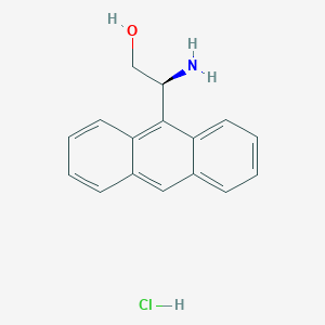 molecular formula C16H16ClNO B2911540 (S)-2-Amino-2-(anthracen-9-yl)ethan-1-ol hydrochloride CAS No. 874912-77-3