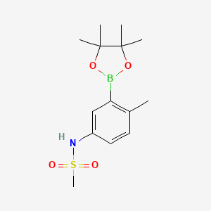 molecular formula C14H22BNO4S B2911543 N-(4-Methyl-3-(4,4,5,5-tetramethyl-1,3,2-dioxaborolan-2-yl)phenyl)methanesulfonamide CAS No. 710348-21-3
