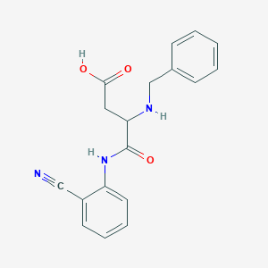 molecular formula C18H17N3O3 B2911551 N~2~-benzyl-N-(2-cyanophenyl)-alpha-asparagine CAS No. 1022917-21-0