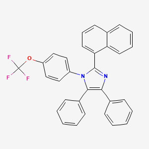 molecular formula C32H21F3N2O B2911552 2-Naphthalen-1-yl-4,5-diphenyl-1-[4-(trifluoromethoxy)phenyl]imidazole CAS No. 1022404-20-1