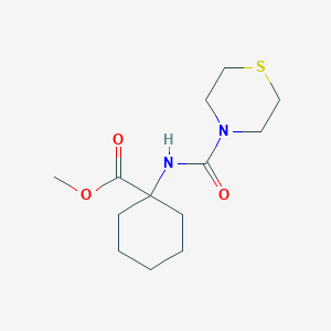 molecular formula C13H22N2O3S B2911554 Methyl 1-[(thiomorpholin-4-ylcarbonyl)amino]cyclohexanecarboxylate CAS No. 1429903-59-2