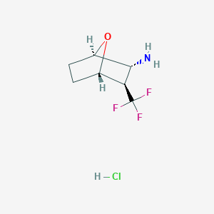 B2911600 (1R,2R,3R,4S)-3-(Trifluoromethyl)-7-oxabicyclo[2.2.1]heptan-2-amine;hydrochloride CAS No. 2343963-79-9