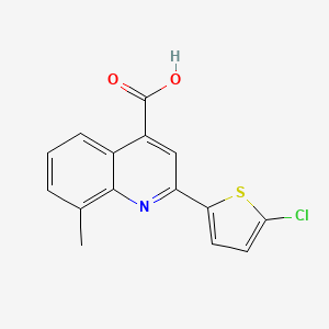 B2911604 2-(5-Chlorothiophen-2-yl)-8-methylquinoline-4-carboxylic acid CAS No. 438229-02-8
