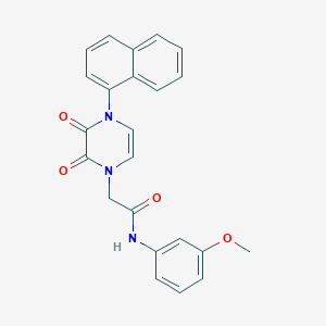 molecular formula C23H19N3O4 B2911620 N-(3-methoxyphenyl)-2-(4-naphthalen-1-yl-2,3-dioxopyrazin-1-yl)acetamide CAS No. 898428-74-5