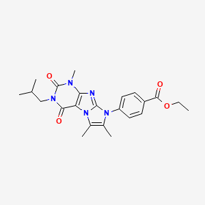 ethyl 4-(3-isobutyl-1,6,7-trimethyl-2,4-dioxo-3,4-dihydro-1H-imidazo[2,1-f]purin-8(2H)-yl)benzoate