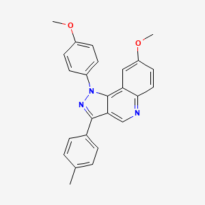 molecular formula C25H21N3O2 B2911655 8-methoxy-1-(4-methoxyphenyl)-3-(4-methylphenyl)-1H-pyrazolo[4,3-c]quinoline CAS No. 901021-93-0