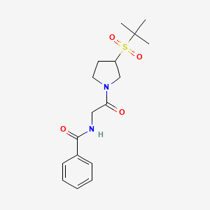 N-(2-(3-(tert-butylsulfonyl)pyrrolidin-1-yl)-2-oxoethyl)benzamide