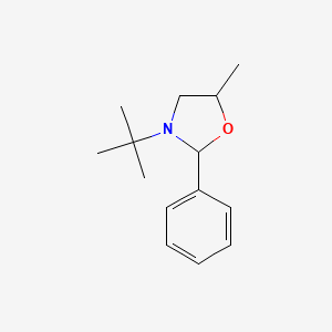 molecular formula C14H21NO B2911661 3-Tert-butyl-5-methyl-2-phenyl-1,3-oxazolidine CAS No. 30315-49-2