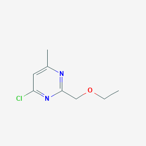 molecular formula C8H11ClN2O B2911662 4-Chloro-2-(ethoxymethyl)-6-methylpyrimidine CAS No. 66744-14-7